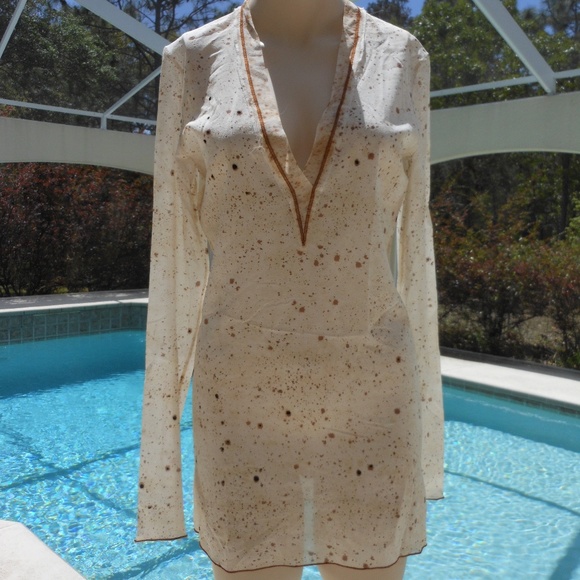 JEAN PAUL GAULTIER SHEER DRESS COVERUP TOP SWIM - Picture 1 of 8